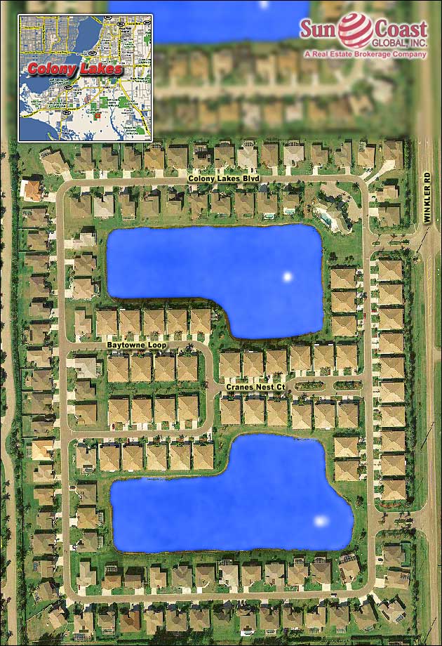 Colony Lakes Overhead Map